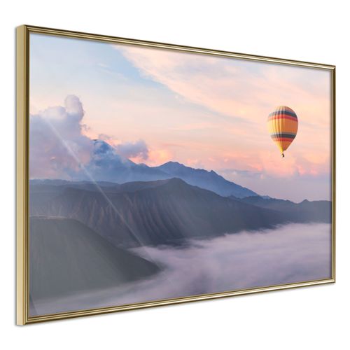 Affiche Murale Encadrée "freedom" 60 X 40 Cm Doré