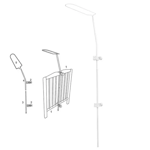 Support Ciel De Lit Bébé Flèche De Lit à Accrocher Au Lit