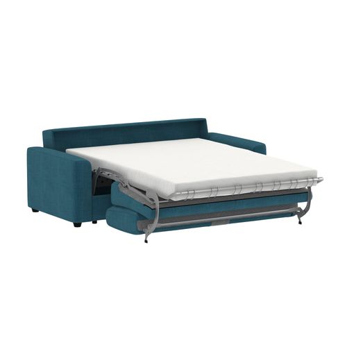 Canapé convertible 3 places pack standard NICARAGUA tissu Bergamo bleu pétrole