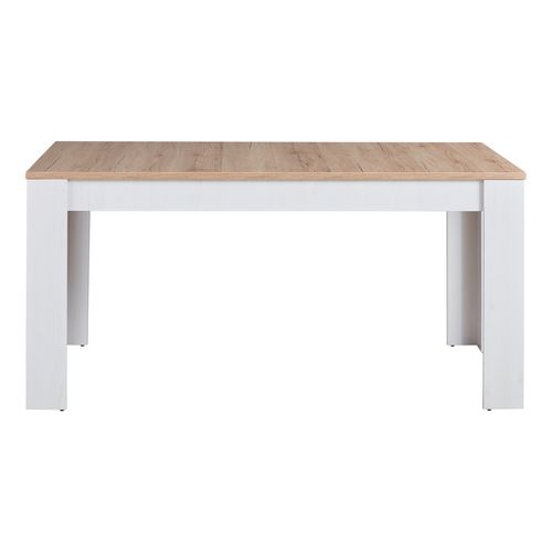 Table L160 avec allonge ROMANCE imitation Pin/ imitation Chêne