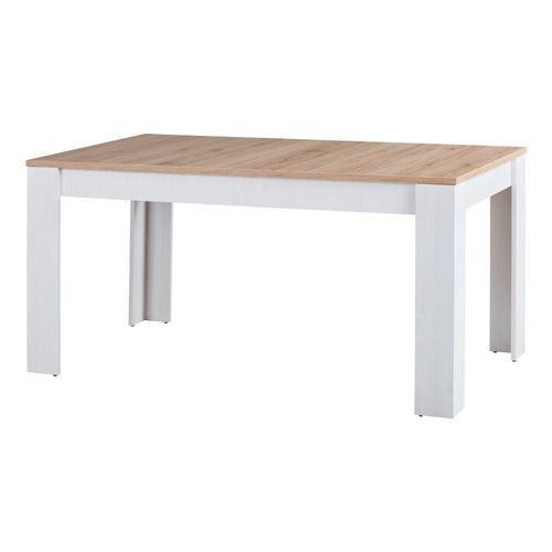 Table L160 avec allonge ROMANCE imitation Pin/ imitation Chêne