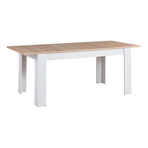 Table L160 avec allonge ROMANCE imitation Pin/ imitation Chêne