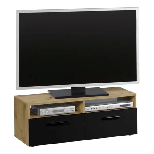 Meuble TV RANA Effet chêne artisan / noir