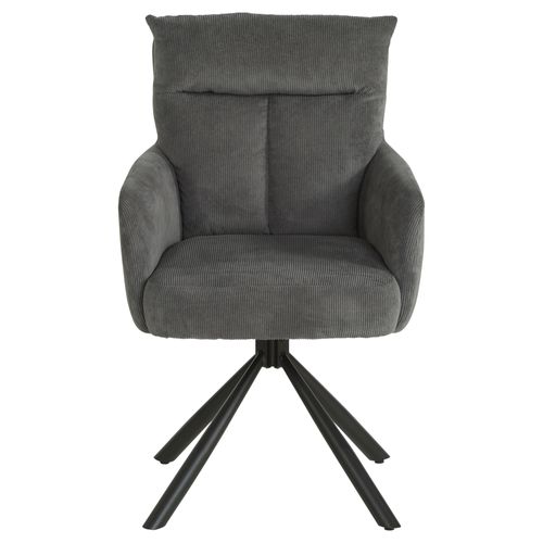 Fauteuil pivotant SOFIA Gris vue de face