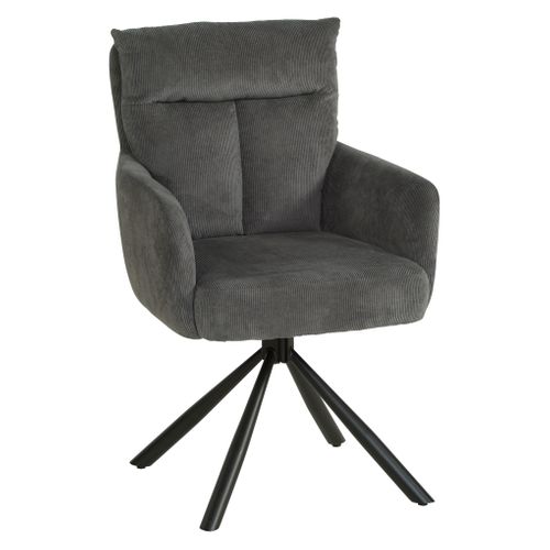 Fauteuil pivotant SOFIA Gris vue 3/4