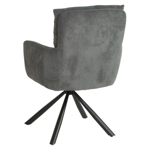 Fauteuil pivotant SOFIA Gris vue de derrière
