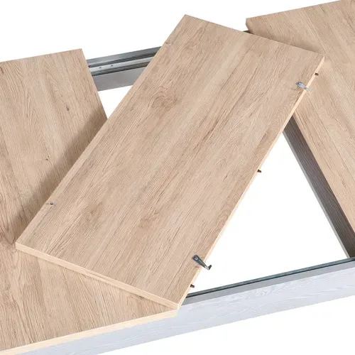 Table extensible L. 160/200 cm ROMANCE Gris vue accessoires