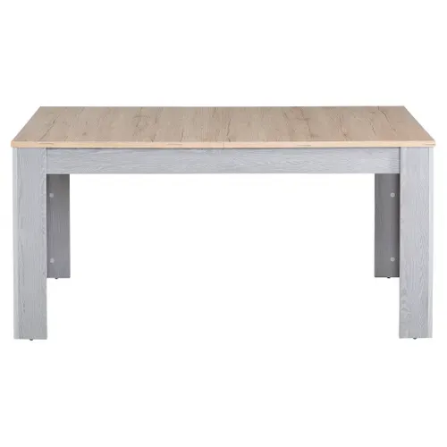 Table extensible L. 160/200 cm ROMANCE Gris vue de face