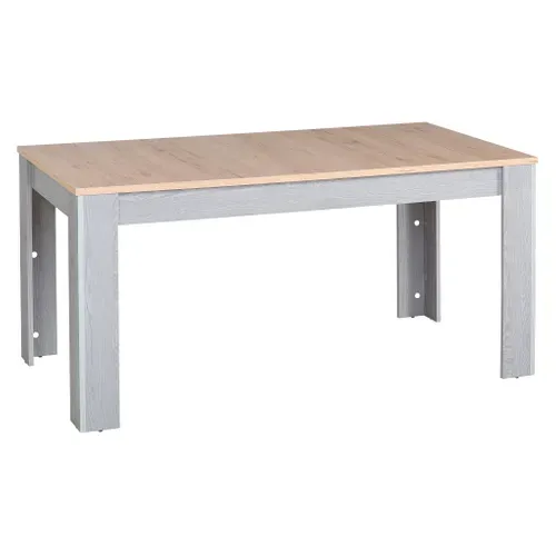 Table extensible L. 160/200 cm ROMANCE Gris vue 3/4