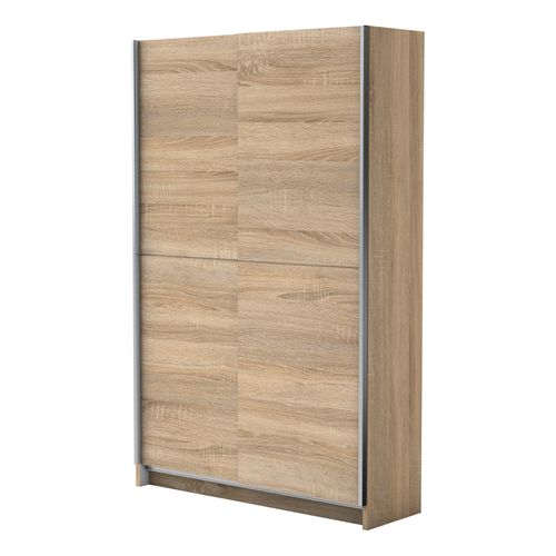 Armoire 2 portes coulissantes L.125 cm FAST imitation chêne
