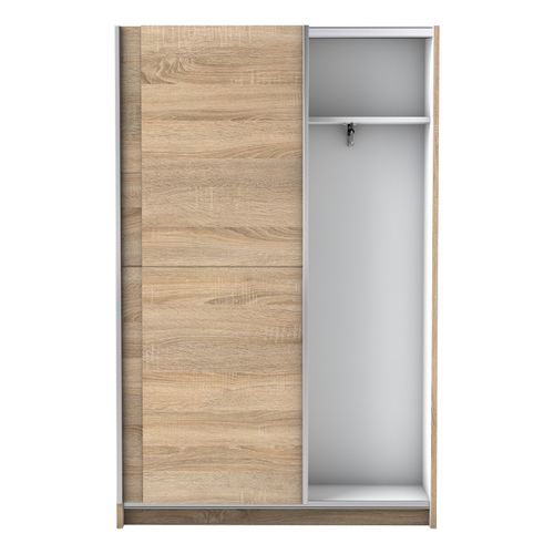 Armoire 2 portes coulissantes L.125 cm FAST imitation chêne
