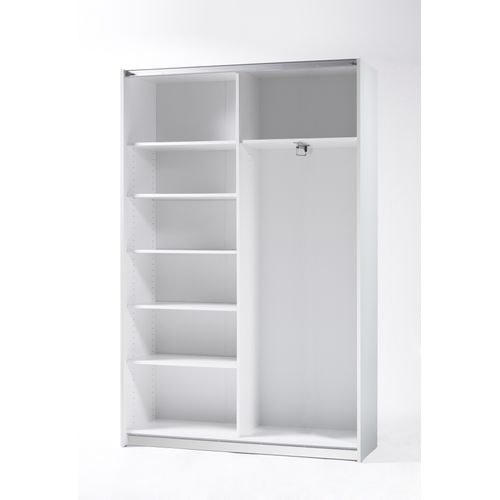 Armoire 2 portes coulissantes FAST blanc L. 125 cm