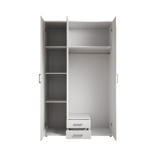 Armoire 3 portes L. 120 cm KARL blanc