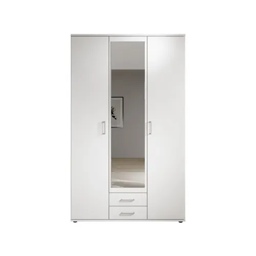 Armoire 3 portes L. 120 cm KARL blanc