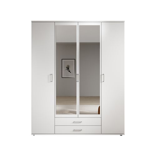 Armoire 4 portes L. 160 cm KARL blanc