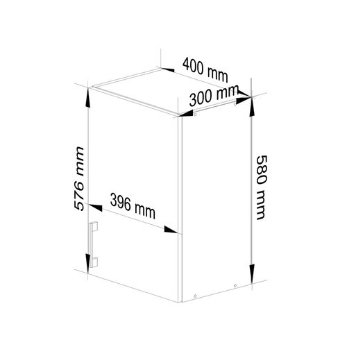 Meuble De Cuisine Haut W40 Lima Modulable Blanc 40 Cm 1 Porte Façade Chêne Sonoma 2 Étagères