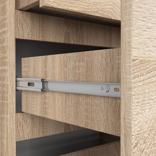 Bibliothèque De Bureau R60 Chêne Sonoma 60 Cm 3 Tiroirs Façade Sonoma 3 Étagères 60x35x180