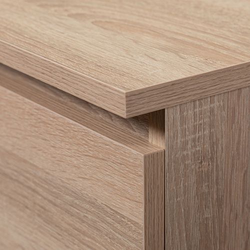 Grand Bureau D'angle Droit B20 Sonoma 155 Cm 1 Porte 3 Tiroirs Façade Sonoma 4 Étagères