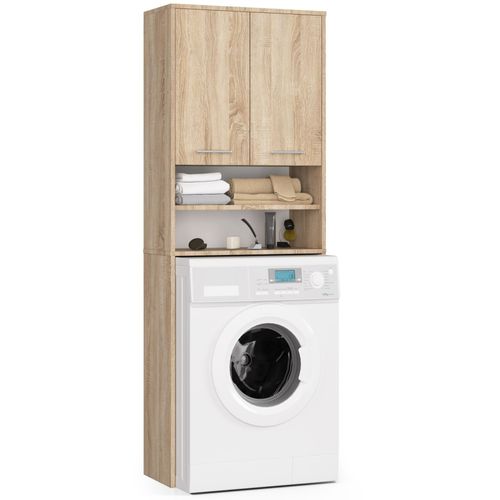 Meuble Pour Machine à Laver Fin Chêne Sonoma 64 Cm 2 Portes Façade Chêne Sonoma Niche