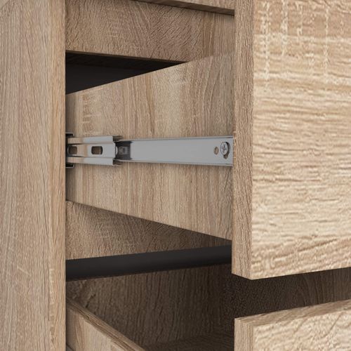 Armoire Akord S90 Avec Miroir Chêne Sonoma 90 Cm 2 Portes 2 Tiroirs Façade Chêne Sonoma