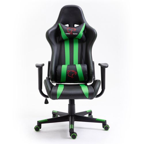 Fauteuil à Bascule Gamer Brawl Stars Spike – Similicuir Noir Et Vert, Broderies, Design Ergonomique, Console/détente - 7