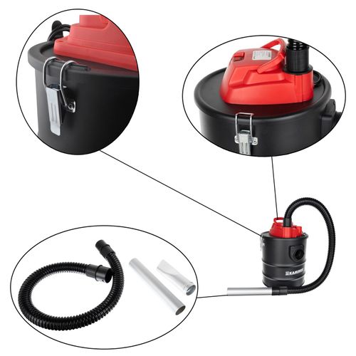 Aspirateur/souffleur Vide Cendres Cheminée Poêle 1200w Avec Accessoires