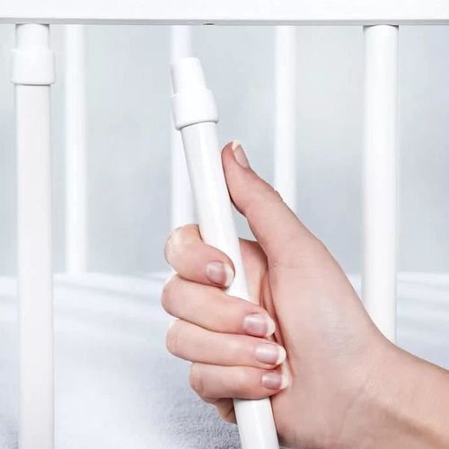 Karolina Ii Lit Bébé À Barreaux 120x60 Avec Sommier Réglable Blanc