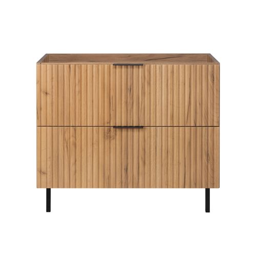 Meuble Sous Vasque Sur Pieds Flow Chêne Craft 80 Cm