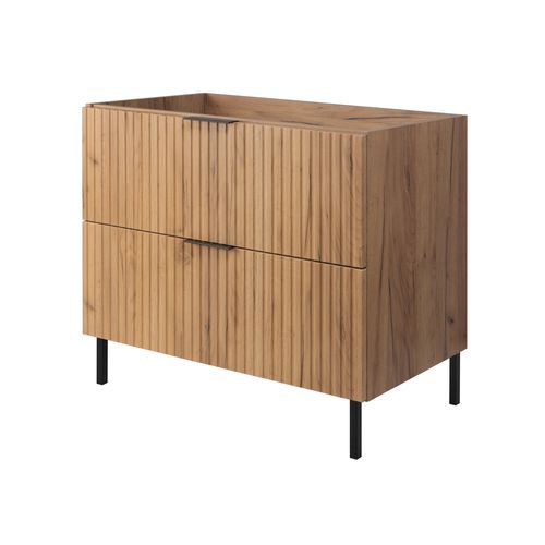 Meuble Sous Vasque Sur Pieds Flow Chêne Craft 80 Cm