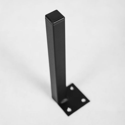 4 Un. Pied Carré Noir Pour Meuble De Salle De Bain Furnidea En Métal H: 15 Cm
