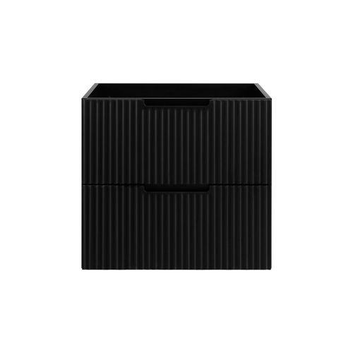 Meuble De Salle De Bain Suspendu Sous Vasque Vena Noir 60 Cm