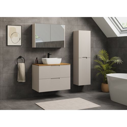 Meuble De Salle De Bain Suspendu Sous Vasque Vena Cachemire 80 Cm