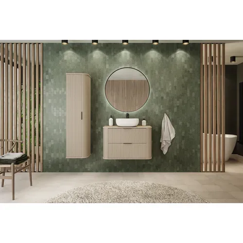 Meuble Demi Colonne Suspendu De Salle De Bain Glamour Cachemire 35 X 79 Cm