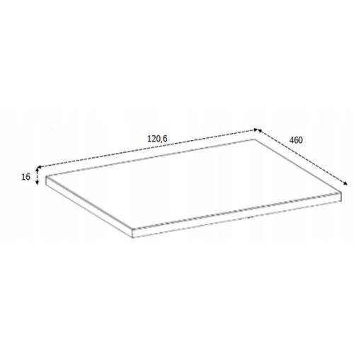 Plan De Toilette En Blanc – Finition Mate – 120 Cm – Compatible Vena / Flow / Madis