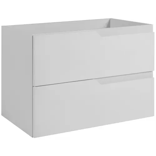 Meuble De Salle De Bain Suspendu Sous Vasque Modern Blanc 80 Cm