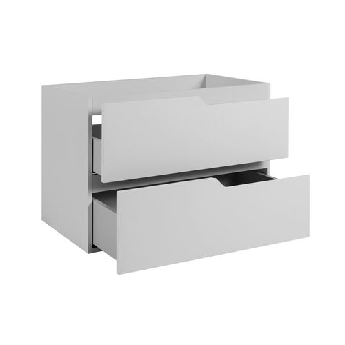 Meuble De Salle De Bain Suspendu Sous Vasque Modern Blanc 80 Cm