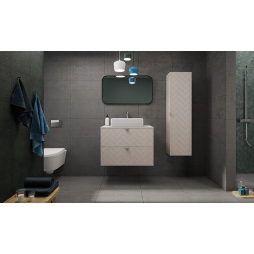 Plan De Toilette En Cachemire – Finition Mate – 60 Cm – Compatible Vena / Flow / Madis