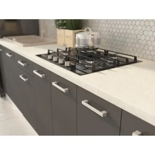 Ultra Cuisine Complete Avec Colonne Four Et Plan De Travail Inclus - L300 Cm - 9 Éléments - Gris Mat
