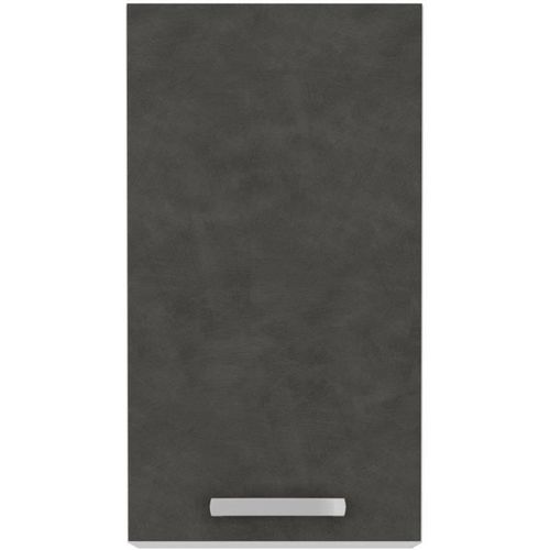 Meuble Haut 1 Porte Battante - Gris Mat - L 40 X P 31,6 X 72 Cm - Lassen