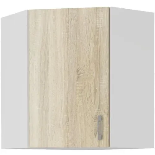 Meuble Haut D'angle Sara Décor Chene Sonoma L59 Xp59 Xh71,5   Fabriqué En Pologne