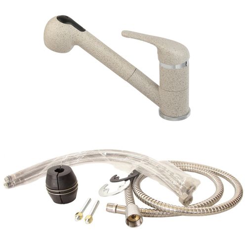 Robinet Mitigeur Avec Douchette Extractible Freya Beige Sable