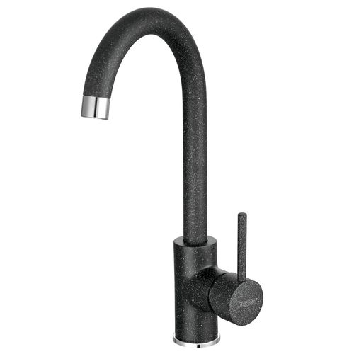Robinet Mitigeur Évier Bec Rotatif Freya Noir Graphite