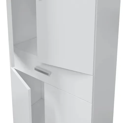 Colonne Salle De Bain Avec 4 Portes Coloris Blanc Brillant - 182 X 60 X 29 Cm