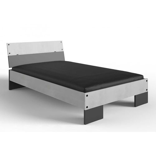 Chambre à Coucher Complète pour Enfant Coloris Imitation Béton Clair/graphite - 140x200 Cm