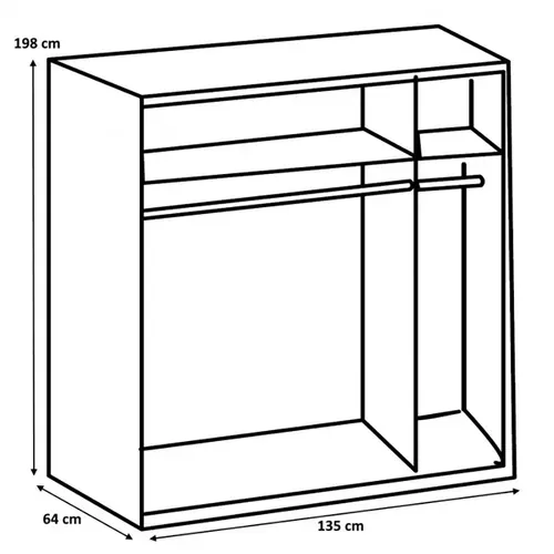 Chambre à Coucher Complète Enfant (lit 140x200 Cm + Étagère + 1 Chevet + Buffet + Armoire )