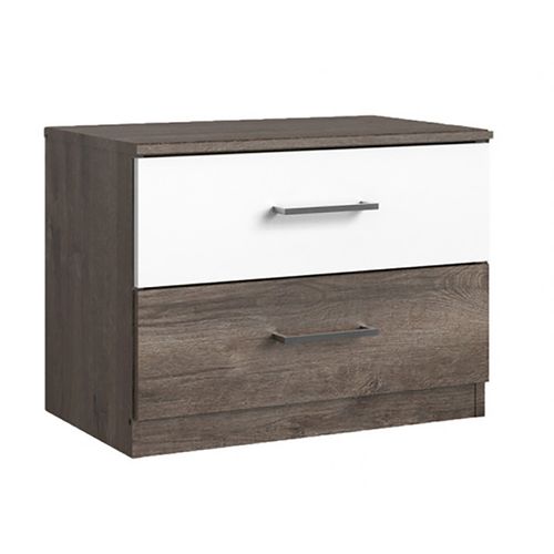 Chambre à Coucher Complète Adulte (lit queen size 160x200 Cm + 2 Chevets + Armoire )