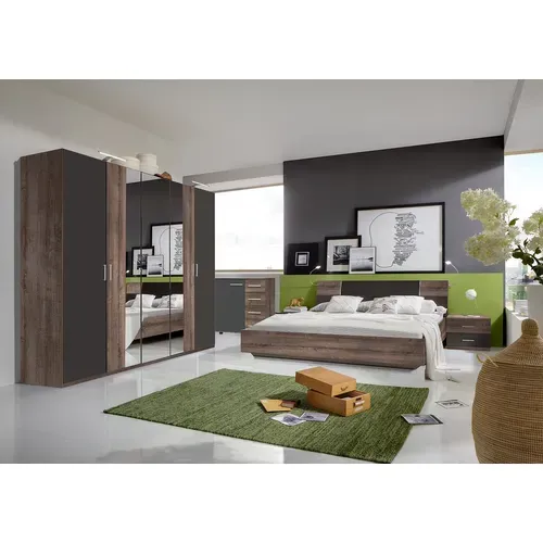 Chambre à Coucher Adulte (lit 140x200 Cm + 2 Chevets + Armoire )