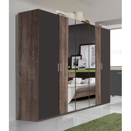 Chambre à Coucher Complète Adulte (lit queen size 160x200 Cm + 2 Chevets + Armoire + Commode )