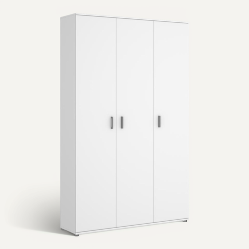 Armoire 3 Portes buanderie, garage Coloris Blanc - Longueur 116 X Profondeur 35 X Hauteur 190 Cm