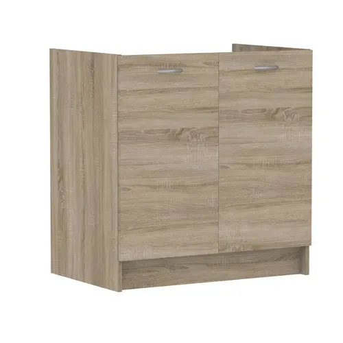 Cuisine Complète Mila 7 Éléments Couleur Chêne Sonoma Avec Plan De Travail Inclus